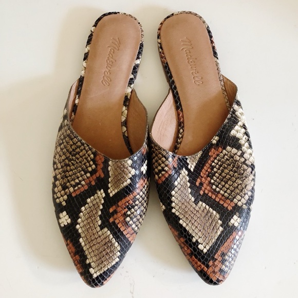 Madewell Remi Snake Embossed Leather Mules - Picture 6 of 6